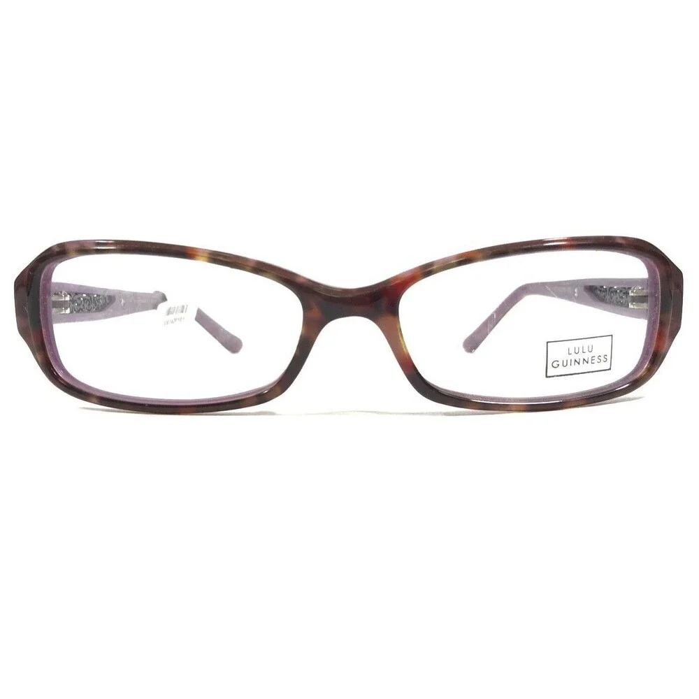 Lulu Guinness L835 TOR Eyeglasses Frames Purple Tortoise Rectangular 52-16-130